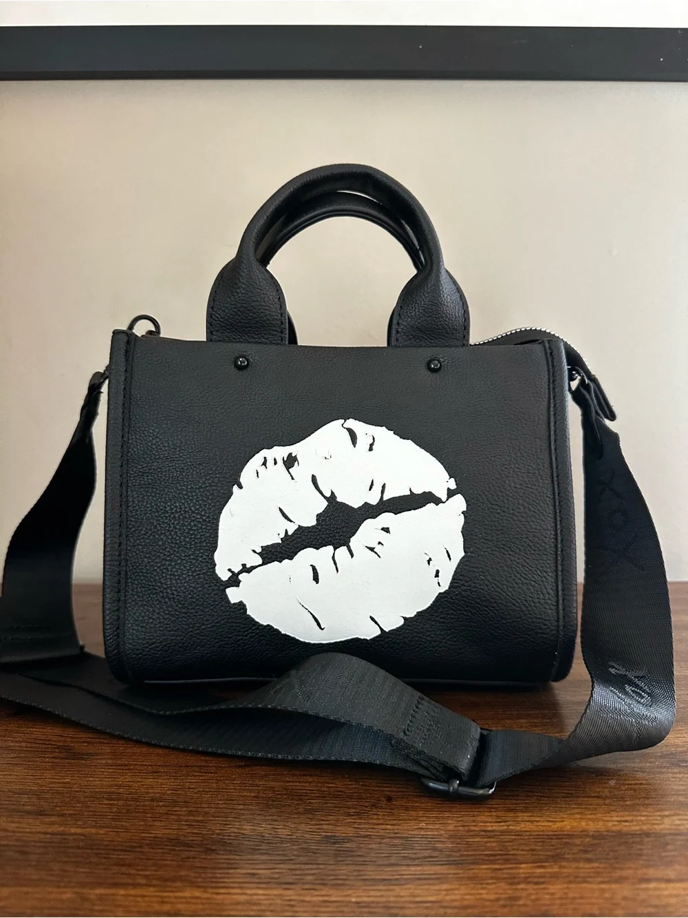 Betsey Johnson Valentine Mini Lip Tote Crossbody